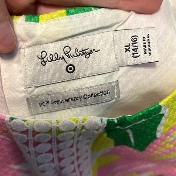 NWOT Lilly Pulitzer for Target Pink Flamingo Fan Dance Shift Dress SIZE XL - Picture 5 of 10